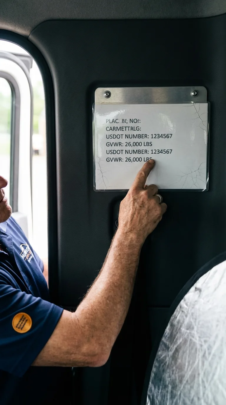 USDOT licensing placard verification in New Brockton
